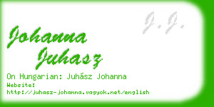 johanna juhasz business card